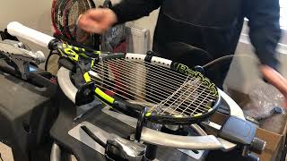 How to restring the Babolat Pure Aero 98 tennis racquet [upl. by Hareemas610]