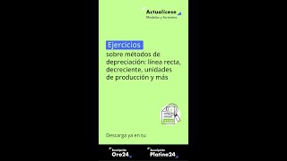 🚨Ejercicios sobre métodos de depreciación línea recta decreciente unidades de producción y más [upl. by Charlean94]