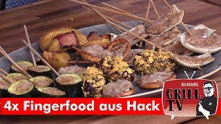 Fingerfood mit Hackfleisch vom Grill Live Hack mit Hack  Rummel Grill TV rummelgrilltv [upl. by Shirlee]