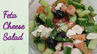 Feta Cheese Saladgreeksaladhealthysaladsaladbenittasfoodbook [upl. by Edualcnaej923]