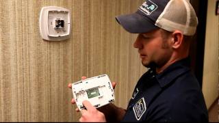 Trane ProgrammableThermostat Battery Change [upl. by Blondie]