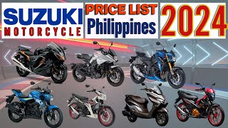 SUZUKI Motorcycles Price List in Philippines 2024 [upl. by Veejar146]