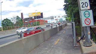 eScooter ride on JacquesCartier Bridge to Longueuil from Montreal [upl. by Idarb]