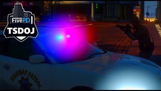 GTA 5 FIVEM TSDOJ  CHP REALISTIC BANK ROBBERY CALL [upl. by Quillon]