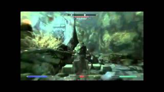 Bleak Falls Barrow Draugr Overlord boss on Master difficulty [upl. by Alleiram]