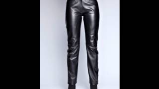 Mode  Pantalon cuir una noir [upl. by Eserehc]