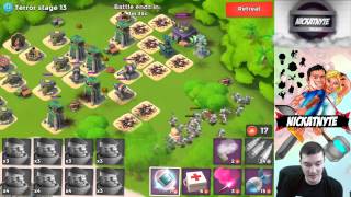 Nickatnyte  All MAX Grenadiers vs Dr Terror Boom Beach [upl. by Nahguav]