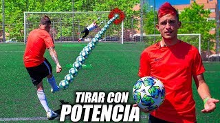 Aprende a Pegar al Balón con Potencia  Como Chutar Fuerte y con Potencia Faltas Tutorial [upl. by Rockie]