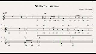 SHALOM CHAVERIM  Traditionale ebraico Spartito facile  Flauto  Violino  Play along  Tutorial [upl. by Ifar]