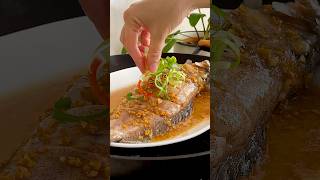 Easy Chinese Style Steam Whole Fish with Fragrant Garlic Sauce Recipe shorts ruyiasianrecipes [upl. by Menon46]