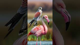 Peregrine Falcon VS Flamingo [upl. by Hairem]