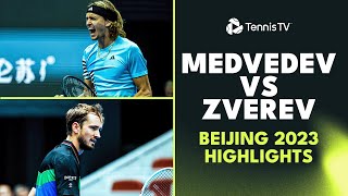 Daniil Medvedev vs Alexander Zverev  Beijing 2023 SemiFinal Highlights [upl. by Asenev]