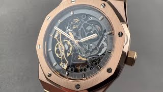 Audemars Piguet Royal Oak Double Balance Wheel Openworked 15407OR Audemars Piguet Watch Review [upl. by Anirres]