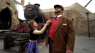 Trying to steal the Hogwarts Express at the Wizarding World of Harry Potter [upl. by Winnifred]