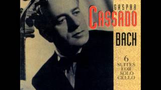 JS Bach · Cello Suite No 5 in C Minor Sarabande Gaspar Cassado [upl. by Collayer114]