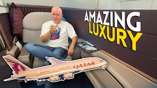 Is QATAR FIRST CLASS the most LUXURIOUS plane seat [upl. by Lindley]