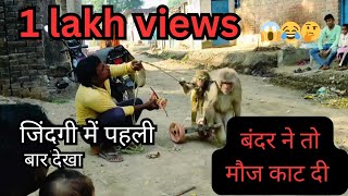 Bandar or bandariya ka khel  कमाल का बंदर है  बंदर comedy video  vedio from my phone [upl. by Baras]