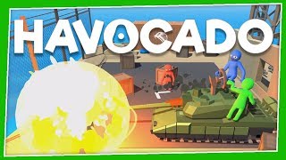 Havocado  1  Its GANG BEASTS with GUNS 4 Player Gameplay [upl. by Tanner]