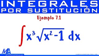 Integración por sustitución  Ejemplo 71 Raíz [upl. by Anivlem]