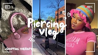 Getting my septum pierced😍  Mini shopping vlog [upl. by Avrom]