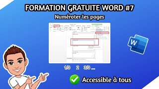 NUMEROTER LES PAGES SUR WORD [upl. by Ennayehc747]