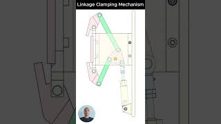 Linkage Clamping Mechanism mechanism engineering mechanical solidworks shorts 3dcad [upl. by Pruter]