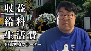 40歳独身フリーター 給料、収益、生活費公開 底辺おじさんの生活なんてこんなもん [upl. by Masterson]