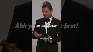 Leonardo DiCaprio On Winning 1st Oscar 😂 shorts youtubeshorts leonardodicaprio oscar [upl. by Arret166]