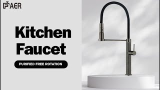 FAER kitchen faucetCopper universal silicone tube pullout kitchen faucet [upl. by Ecirrehs]