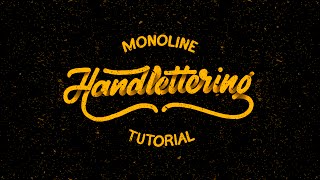 Hand Lettering Tutorial for Beginners  Monoline [upl. by Pearman]