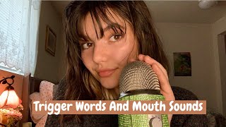 ASMR  Repeating Trigger Words and Lots Of Fast and Aggressive Mouth Sounds Hand Movements amp More [upl. by Karlin]