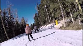 Learning to Snowboard at Arizona Snowbowl in Flagstaff [upl. by Pelpel]