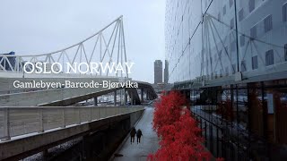 OSLO NORWAY Virtual Walking Tour🇳🇴 Walking From GamlebyenBarcodeBjørvika 4K60ftp [upl. by Llednik187]