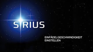 SIRIUS  Einfädelgeschwindigkeit einstellen [upl. by Amathist]