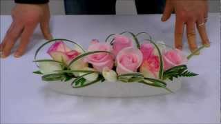 月刊フローリスト２０１３年５月号How to Do 動画～ミスカンサステクニック編How to arrangement flowers and ikebana flowers arrangement [upl. by Mohamed]