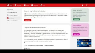 UltimaHora TUTORIAL ENCUESTA EMPRENDIMIENTOS EN VENEZUELA DE PLATAFORMA PATRIA [upl. by Arocat]