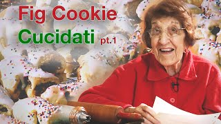 Holiday Cooking Cucidati  Sicilian Fig Cookies  Part I [upl. by Notneiuq]