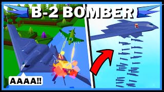 Destructive B2 SPIRIT BOMBER 1000000 CARPET BOMBING In Build A Boat For Treasure ROBLOX [upl. by Jaymie]