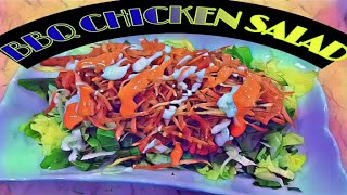 BBQ CHICKEN SALAD 2amp1 SALAD AT ULAM IN ONE DISHreemarvincookinglifestyle saladrecipehealthyfood [upl. by Bolan404]