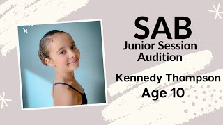 SAB Audition Video  Kennedy Thompson [upl. by Ebbie237]