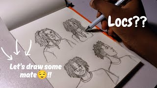 How I draw hair Dreadlocs [upl. by Ner]