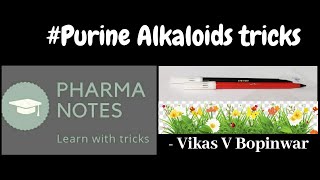 PURINE ALKALOIDS TRICKS  RRB PHARMACIST EXAM  GPAT  ESIC  PART29 [upl. by Freudberg166]