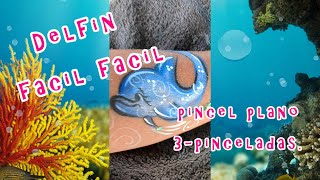 Delfin fácil facial en 3 pinceladas para face painting [upl. by Ahsirk]