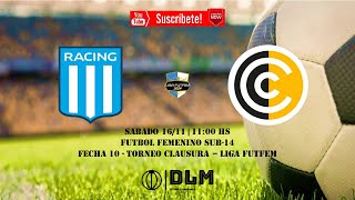 SUB 14  1er Tiempo  Racing MP vs Comunicaciones  Fecha 10  Fútbol Femenino [upl. by Akciret226]