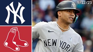 New York Yankees  Boston Red Sox  QUICK Game Highlights  91223 [upl. by Supat507]