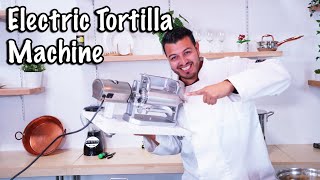 Electric Tortilla Machine ETM1 Press Roller Portable Maker para Tortillas Corn Masa Homemade Maiz [upl. by Pip]