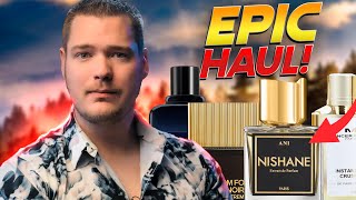 EPIC Fragrance Haul Nishane Ani Instant Crush Tom Ford Noir Extreme and MORE  Mens Fragrance [upl. by Nnahaid]