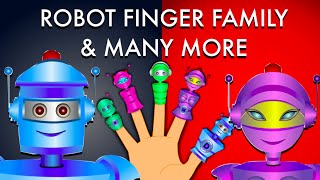 Robot Finger Family And Many More  Nursery Rhymes For Children [upl. by Ysnat]