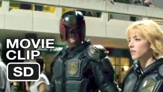 Dredd  Three Gatling Guns vs Dredd No Problem  2012 Dredd Gatling Gun Scene [upl. by Harrat]