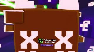 Hatching RAINBOW HUGE HACKED CAT in Pet Simulator X Roblox [upl. by Bowlds634]